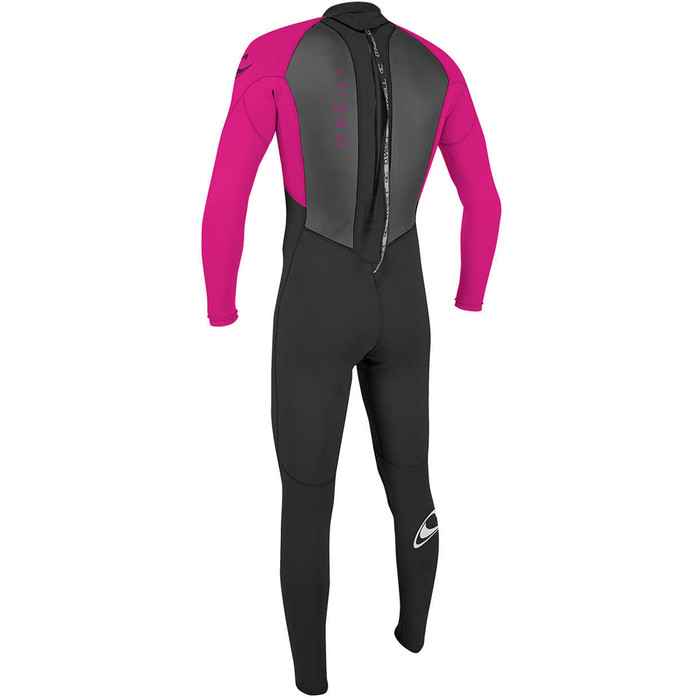 2024 O'Neill Youth Reactor II 3/2mm Back Zip Wetsuit 5044 - Black / Berry